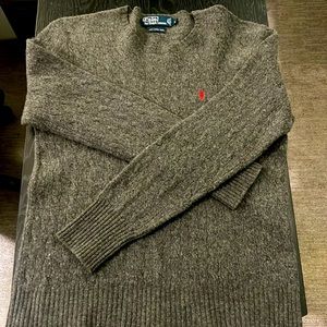L men’s polo lamb wool crew neck